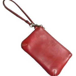 EUC Coach Red Wristlet